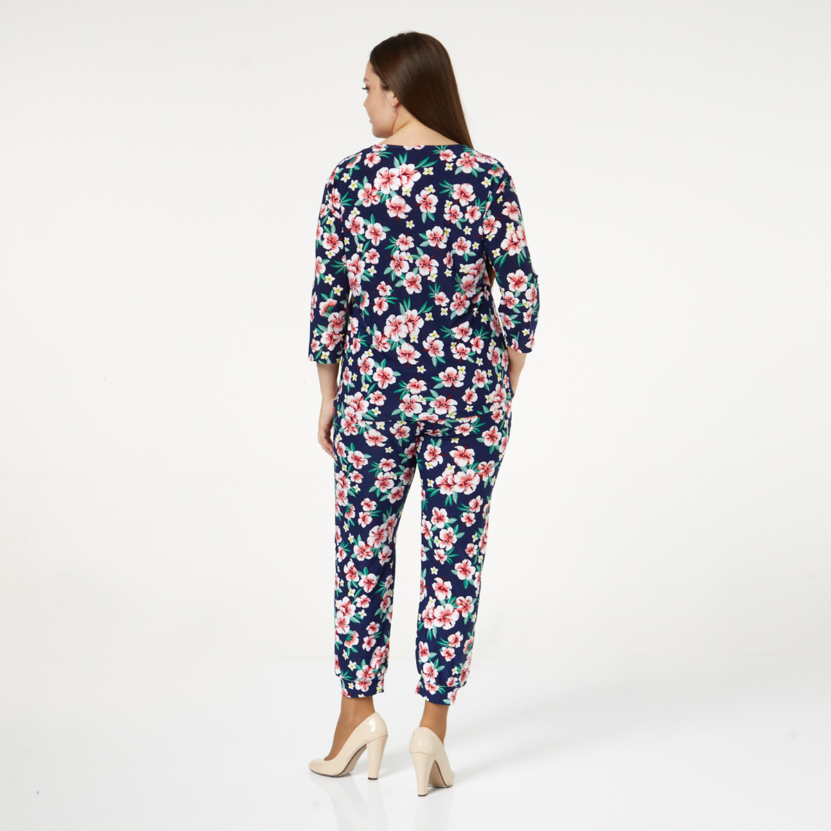 ст. цена1400руб.! Костюм, трикотаж, блуза, брюки, персиковый