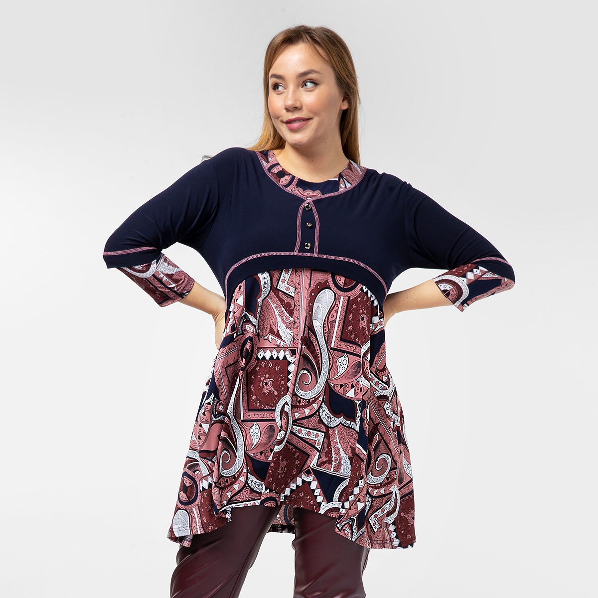 ст. цена1000руб.! Туника, трикотаж, синий