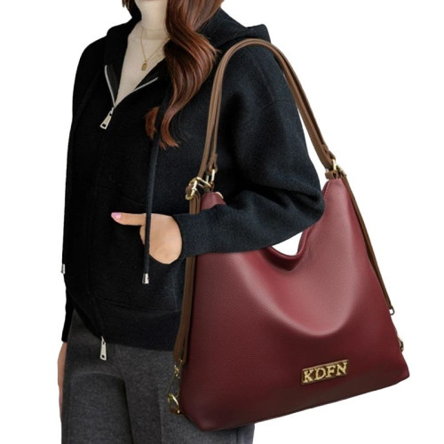 Женская кожаная сумка-рюкзак 5518 BLACK