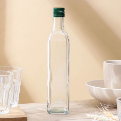 Бутылка стеклянная для соусов и масла Доляна, 500 мл, 5,5×27 см