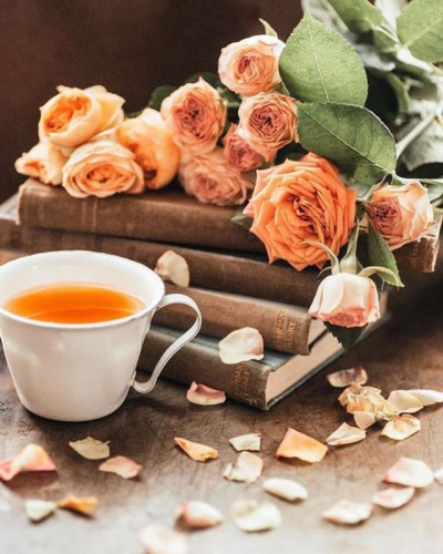 Картины по номерам Чай и розы