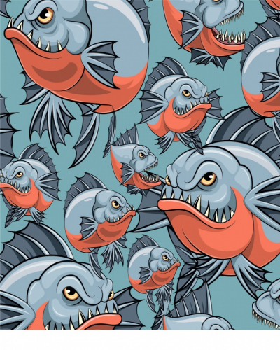 Пляжные шорты:муж. МОДЕЛЬ 1 Piranha blue