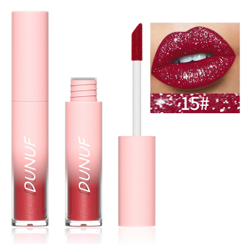 Бриллиантовый блеск для губ Diamond matte lipstick DUNUF 15