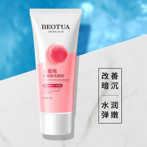 Очищающее средство для лица с ароматом песика BEOTUA Peach Amino Acid Facial Cleanser, 60 гр