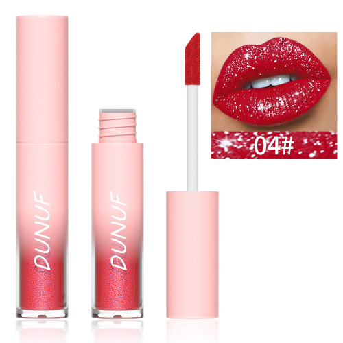 Бриллиантовый блеск для губ Diamond matte lipstick DUNUF 04