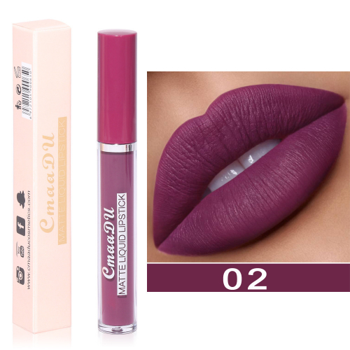 Матовая жидкая помада для губ CmaaDU MATTE LIQUID LIPSTICK оттенок 02