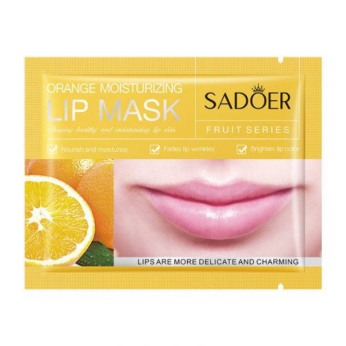 Гидрогелевые патчи для губ с экстрактом апельсина SADOER Orange Moisturizing Lip Mask, 8 гр