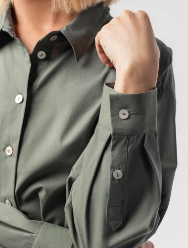 Ст.цена 1990р Удлиненная блузка из хлопка D29.788 оливковый