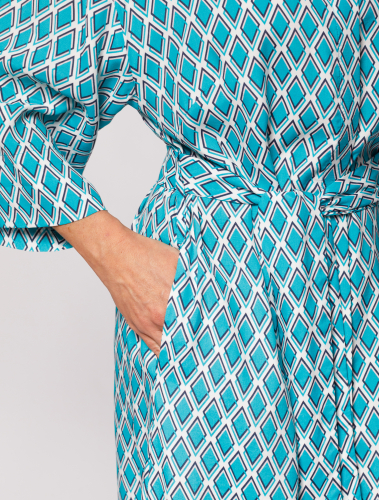 Ст.цена 3290р Платье-рубашка из премиальной вискозы и лиоцелла D22.192 морская волна