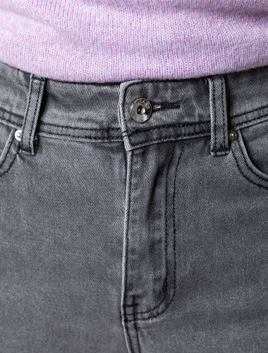 Ст.цена 2550р Укороченные прямые джинсы с эластаном D54.275 серый