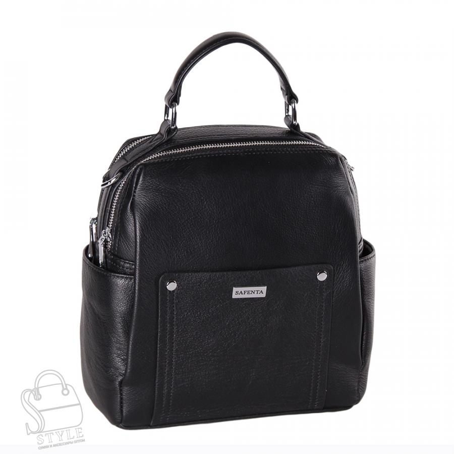 Рюкзак женский кожаный 99353-2 black Velina Fabbiano-Safenta/20