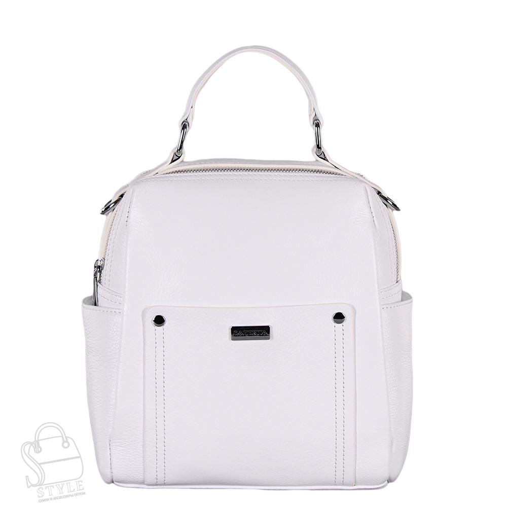 Рюкзак женский кожаный 99353-2 white Velina Fabbiano-Safenta/20
