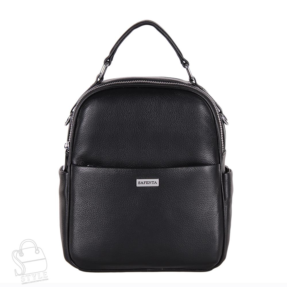 Рюкзак женский кожаный 970034 black Velina Fabbiano-Safenta/30