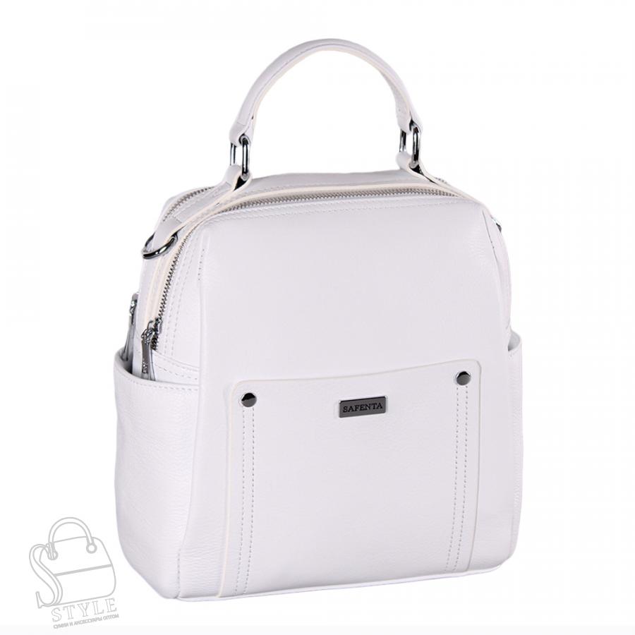 Рюкзак женский кожаный 99353-2 white Velina Fabbiano-Safenta/20