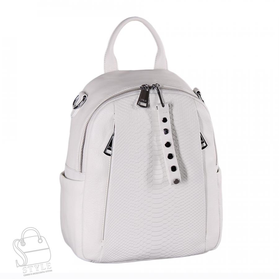 Рюкзак женский кожаный 19032 p.white Polina&Eiterou /50(дефект)