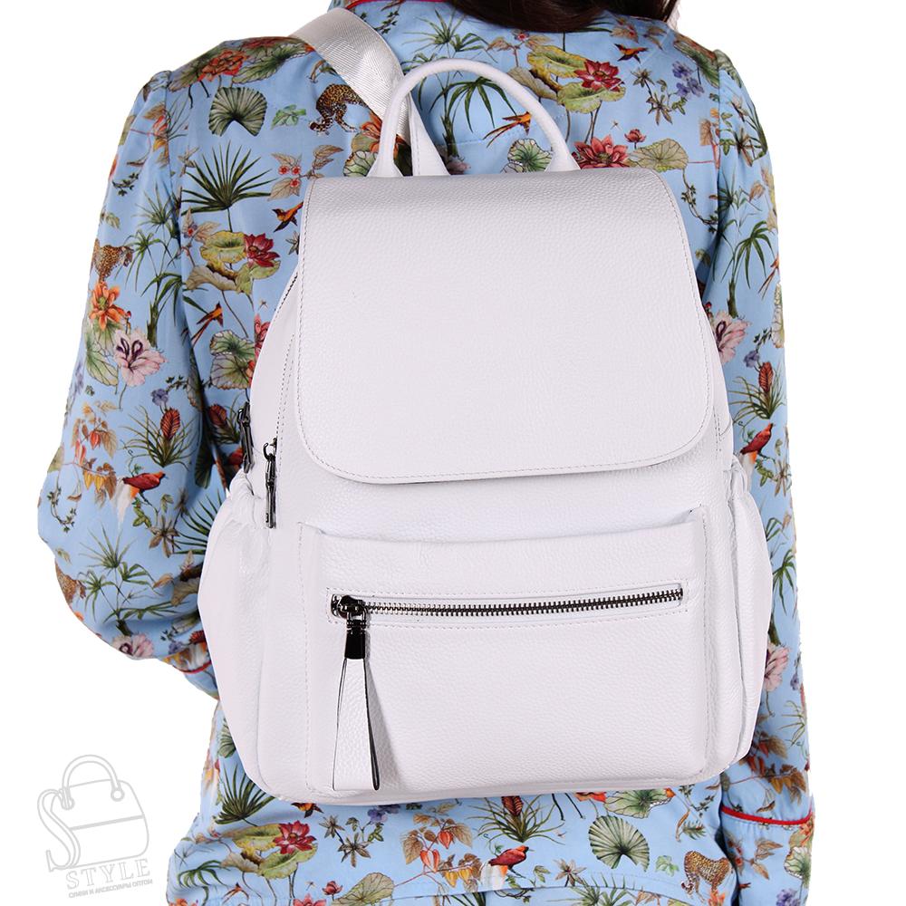 Рюкзак женский кожаный 6-716NN white Natalle Navetta