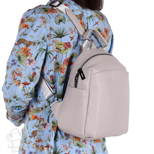 Рюкзак женский кожаный 679VG b.white Vitelli Grassi
