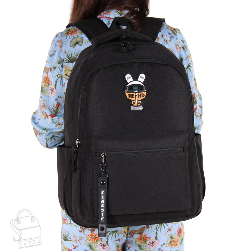 Рюкзак женский текстильный 1866PW black Sikale/30