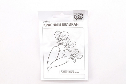 Семена Редис Красный великан 3г (б/п с евроотв.)