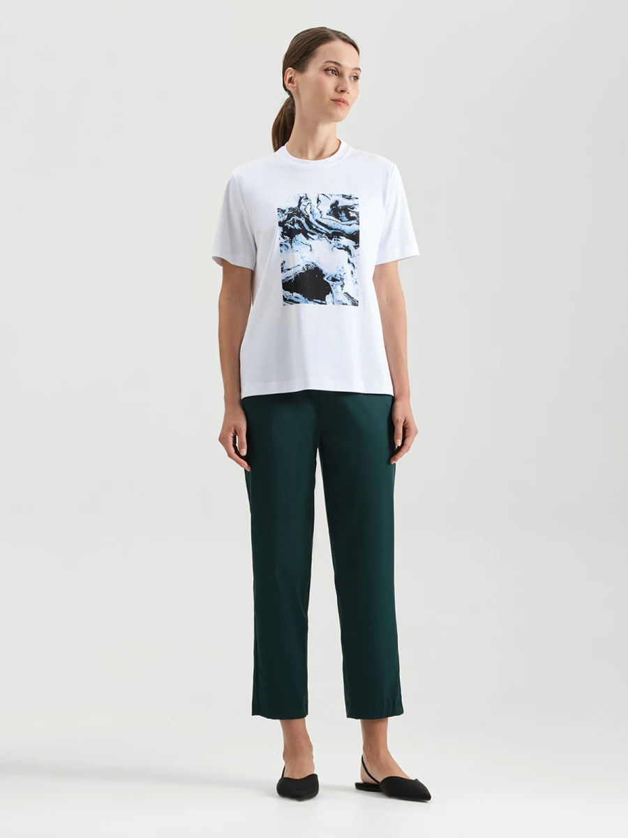 Свободная футболка с принтом 72.780.6081.006.1_B Белый