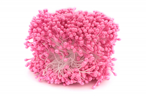 Тычинки (ярко-розовый), 3мм, в одной связке 1600 шт(нитей), упак. 1шт В наличии