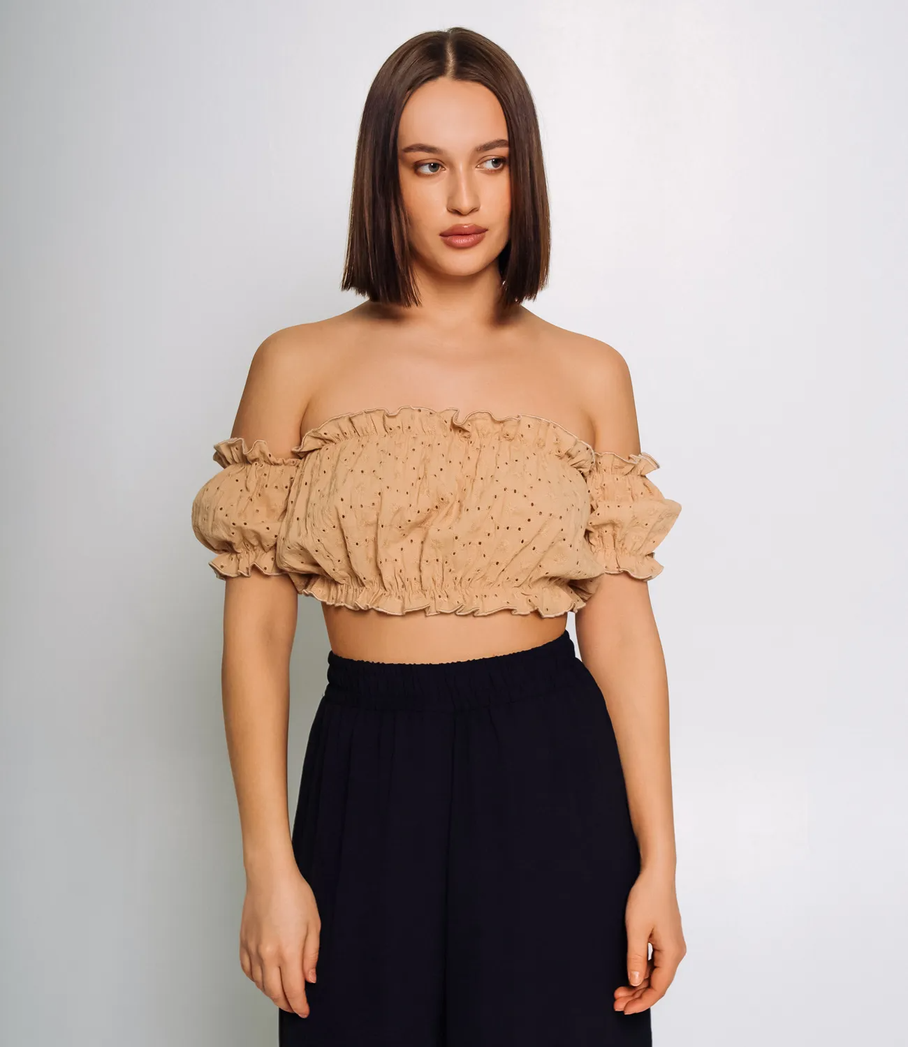 Топ #ОБШ1409, бежевый