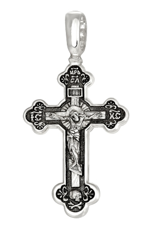 2-339-3 Крест из серебра частичное чернение литье