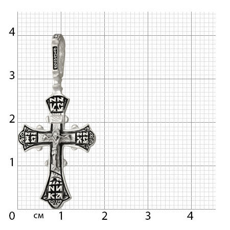 2-228-3 Крест из серебра частичное чернение литье