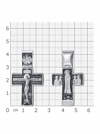 63-1703 Крест из серебра частичное чернение литье