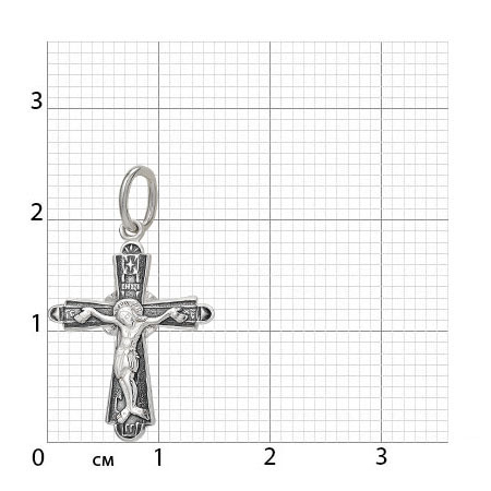 1-223-3.55 223.55 крест из серебра частично черненый штампованный