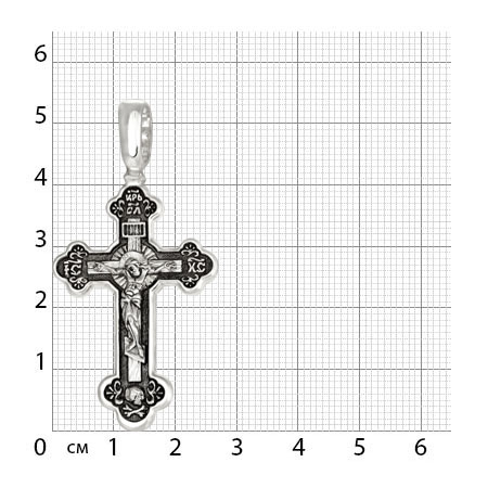 2-339-3 Крест из серебра частичное чернение литье