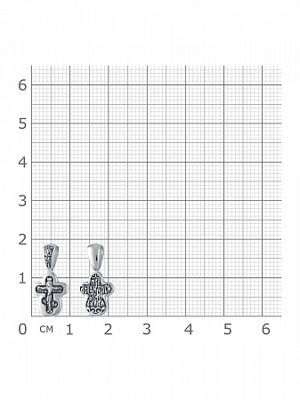 63-1613 Крест из серебра частичное чернение литье