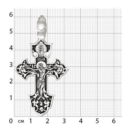 2-266-3 Крест из серебра частичное чернение литье