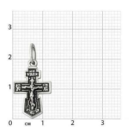 2-036-3 Крест из серебра частичное чернение литье
