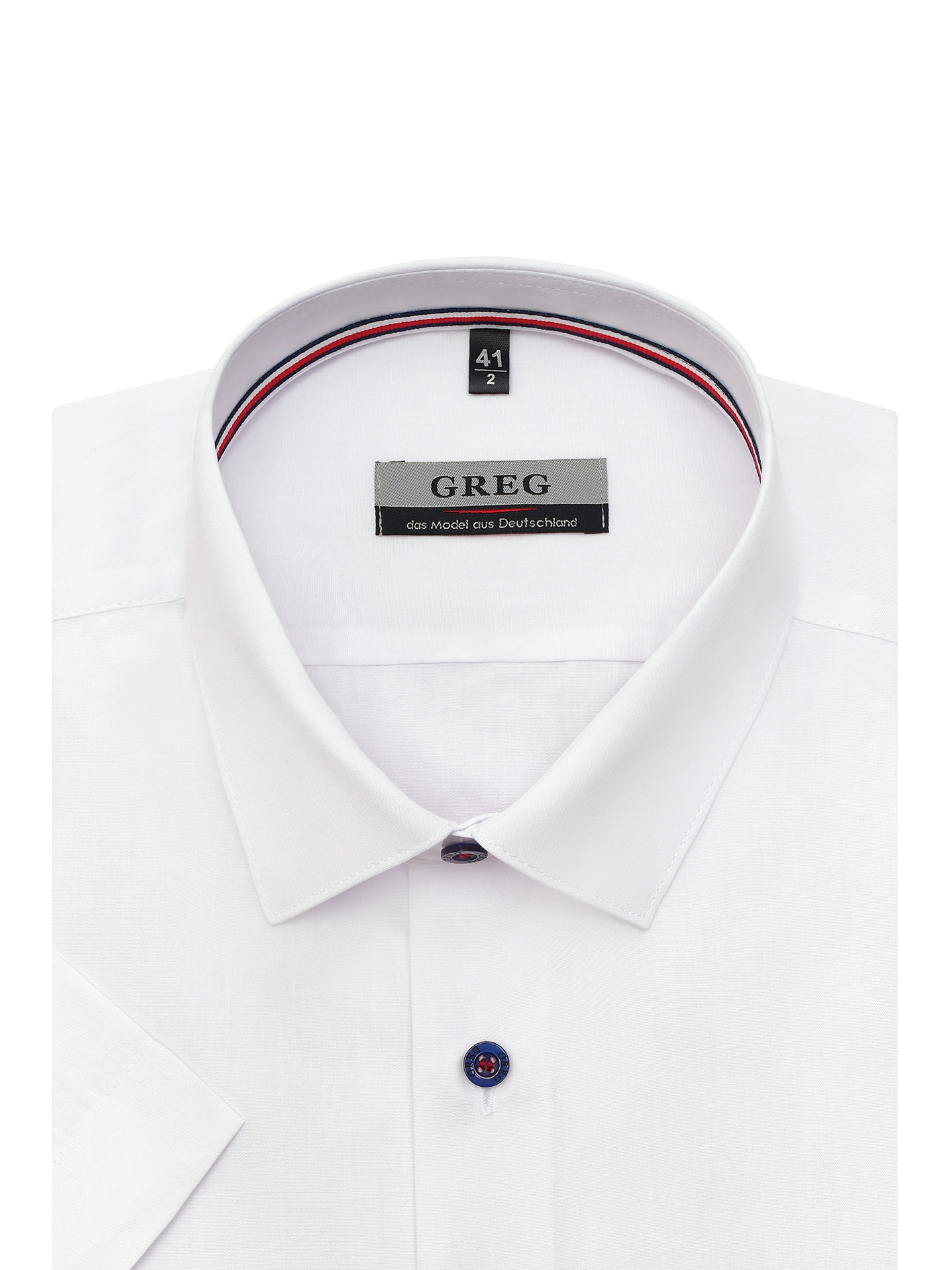 Сорочка мужская короткий рукав GREG 100/209/WH/Z/11p