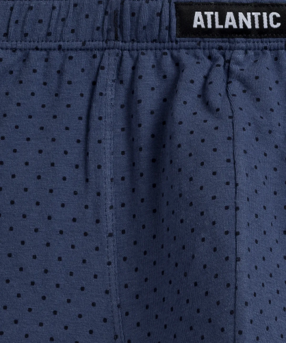Мужские трусы шорты Atlantic, набор из 3 шт., хлопок, серые, темно-синие, индиго, 3MH-190