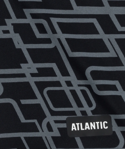 Купальные шорты мужские Atlantic, 1 шт. в уп., полиамид, черные + серые, KMS-316