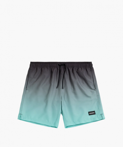 Пляжные шорты мужские Atlantic, 1 шт. в уп., полиэстер, черные + зеленые, KMB-217