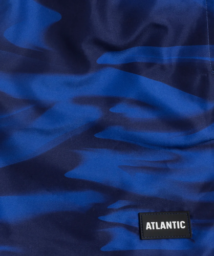 Пляжные шорты мужские Atlantic, 1 шт. в уп., полиэстер, голубые + темно-синие, KMB-216