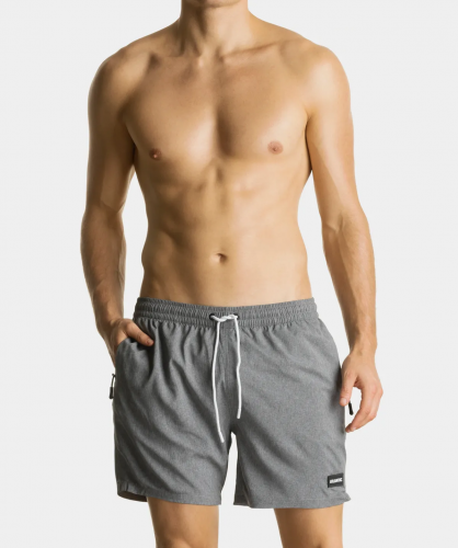 Пляжные шорты мужские Atlantic, 1 шт. в уп., полиэстер, серые, KMB-215