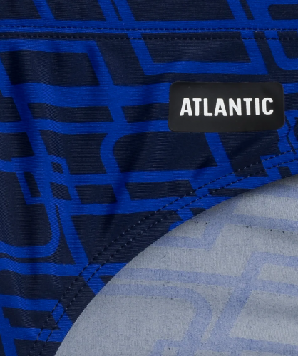 Плавки мужские спорт Atlantic, 1 шт. в уп., полиамид, темно-синие + голубые, KMT-335