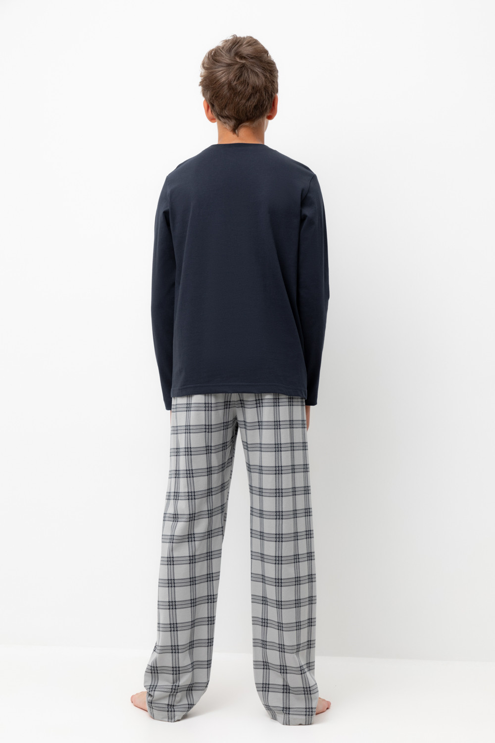 Crockid Пижама КБ 2832 индиго, клетка Crockid