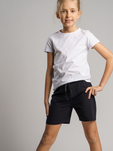 Комплект для занятий спортом для девочки: футболка, шорты, сумка-мешок
