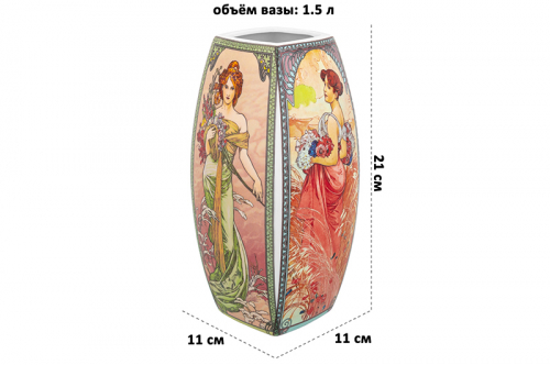 БЫЛО 1352 руб! Ваза 1,5 л 11*11*21 см 
