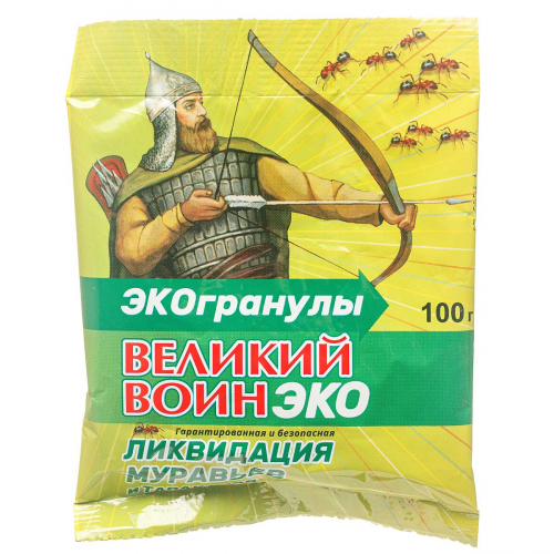 Великий воин гранулы 100г ЭКО от муравьев к/50шт