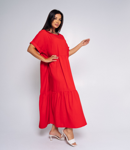 Платье #ОБШ1494, красный
