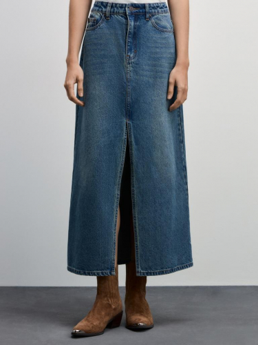 юбка джинсовая женская индиго