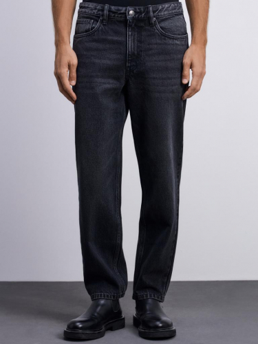 брюки джинсовые мужские темно-серый деним