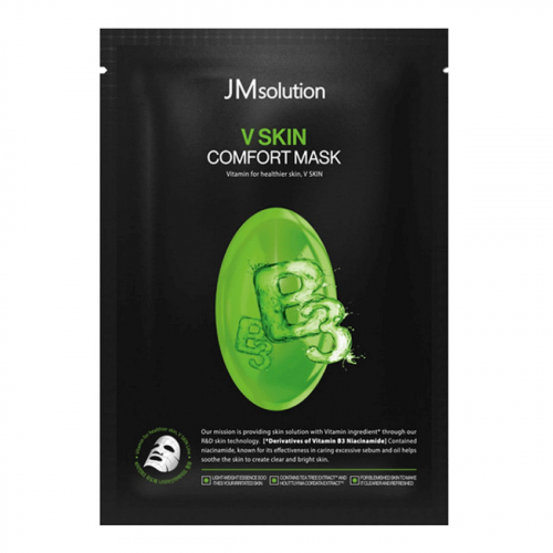 JMsolution Тканевая маска для лица с витамином B3 для сияния кожи / V Skin Comfort Mask, 30 мл