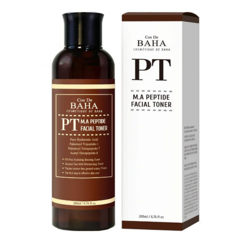 Cos De BAHA Пептидный тонер для лица с матриксилом и аргирелином / PT Peptide Facial Toner, 200 мл